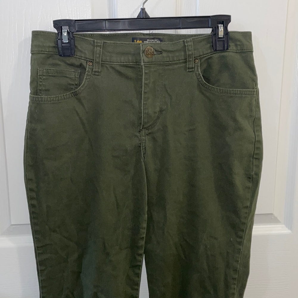Lee green straight leg pants
